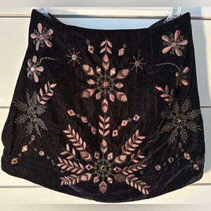 Free People - Velvet Detailed Skirt